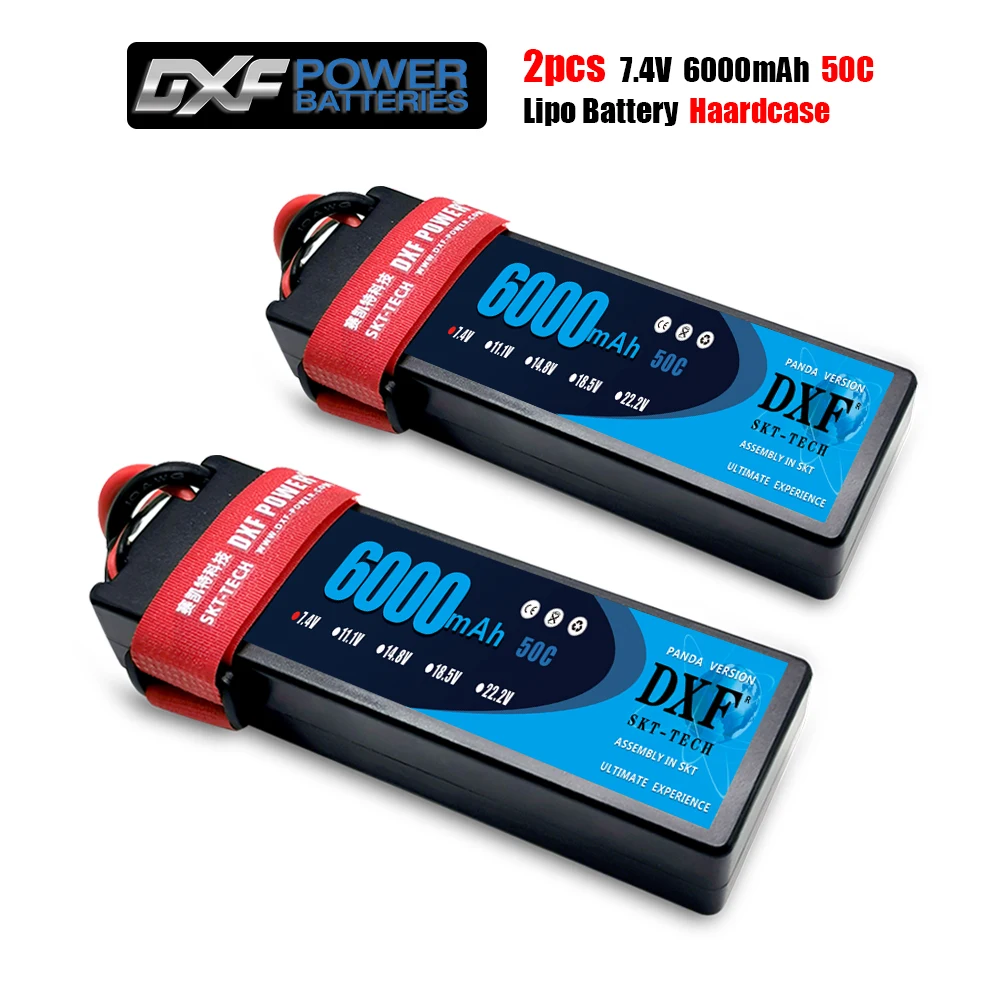 Литий полимерный аккумулятор DXF 2S 7 4 в 6000 мАч 50C 100C XT60 запчасти для