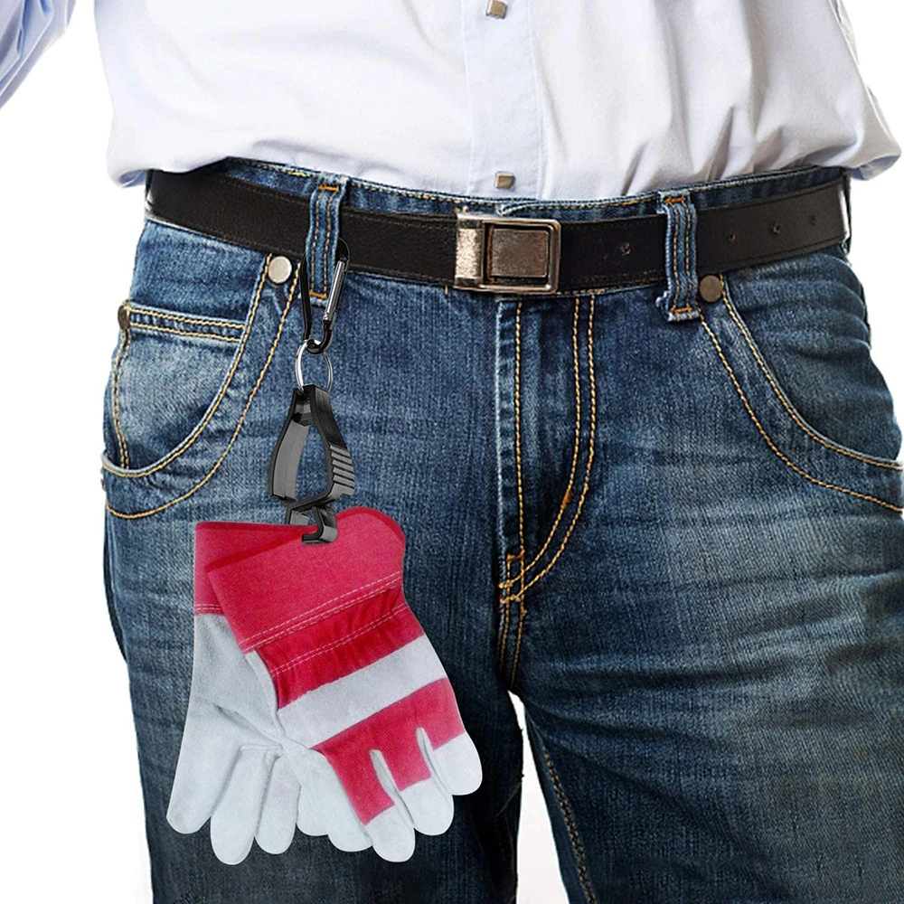 Glove Grabber Clip Holder Waist Hanger Clamp Clip Glove Keeper Clips for Construction Belt Loop Labor Construction glove clip holder