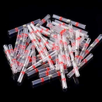 

50pcs/Set Heat Shrink Crimp Terminals Wire Cable Butt Connectors With Polybag Electrical Equipment And Supplies