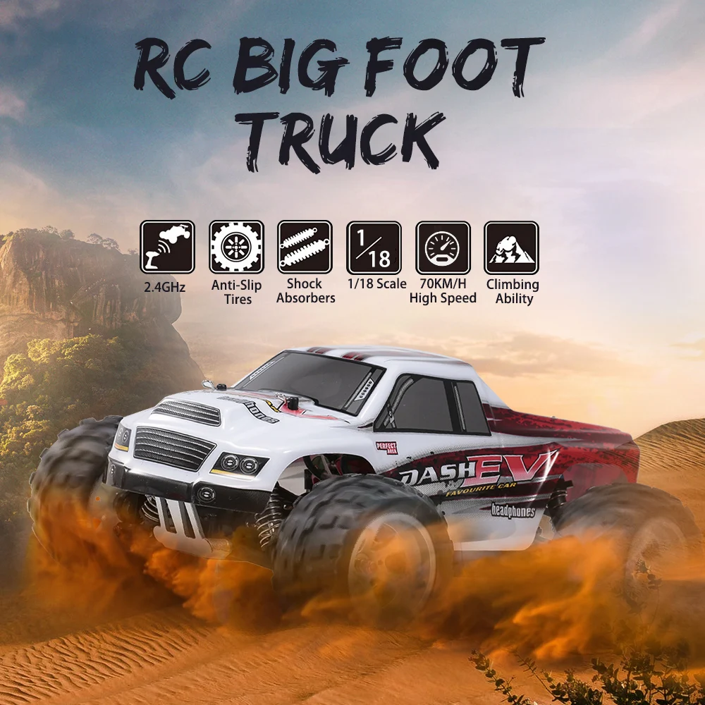 WLtoys A979 B 2 4G 1/18 RC автомобиль 4WD 70 км/ч высокоскоростной Электрический полный