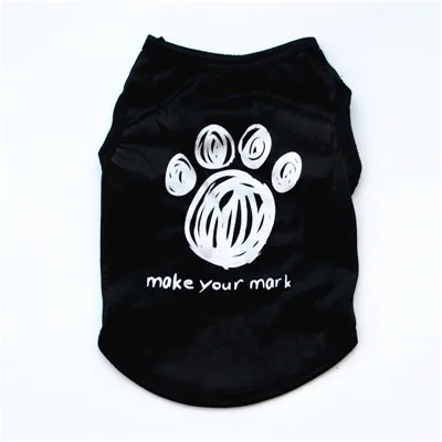Black make your mark Летняя Одежда для питомцев полиэстер тонкий жилет дышащий крутой босс принцесса Милый Забавный Повседневный простой одежда для домашних животных аксессуары для домашних животных - Цвет: Black make your mark