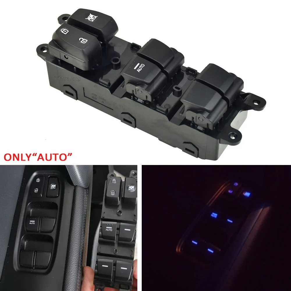 18Pin Master Power Window Switch Control Button With Backlight For