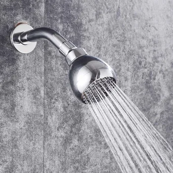 

3 Inch Shower Bath Head Plastic Ball Head Fully ABS Electroplated Screw Joint Concealed Installation Into Wall Rain Shower Tap 4