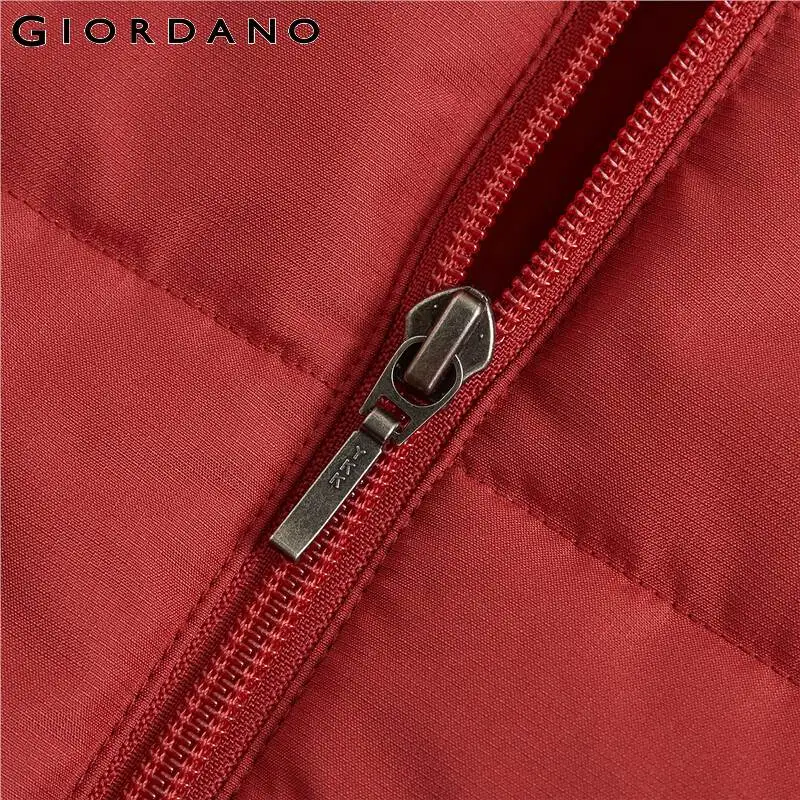 Giordano Женское пальто женское однотонное пальто с капюшоном Think Zipper Fly Abrigos Mujer Invierno Soild color Casaco Feminino 05379656
