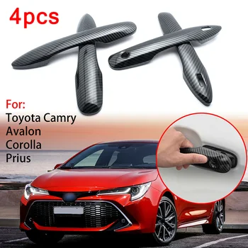 

ABS Cover trim For Toyota Camry 2018 Waterproof 1 Set Of Carbon Fiber Style Door Handle Decal