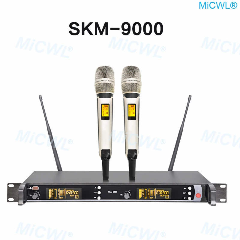 Бренд MICWL SKM9000 skm 9000 KTV сценическая беспроводная 2 портативная вокальная микрофонная система