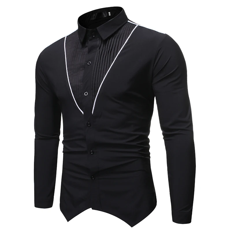 

Dovetail New Men's Simple And Stylish Design, Wild Personality Bottoming Shirt, Men's Long-sleeved Shirt Slim