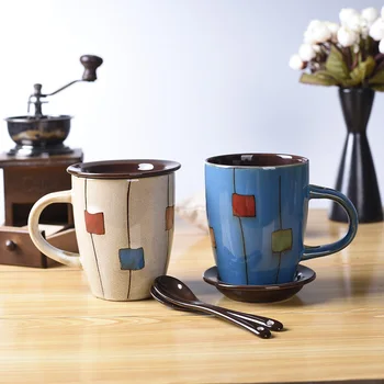 

360ML Ceramic Milk cup Hand Painted coffee cup coffee cups tazas de ceramica creativas travel coffee mug travel mug X006