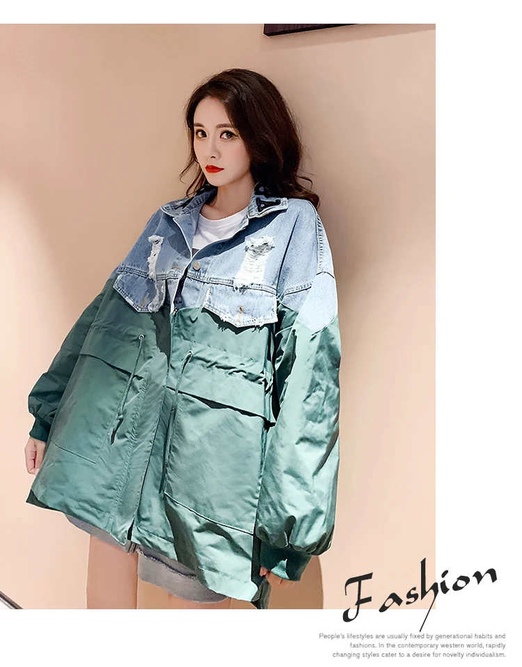 SuperAen джинсовая куртка женская Осень Новая европейская дикая Повседневная Женская куртка корейский стиль модная женская одежда