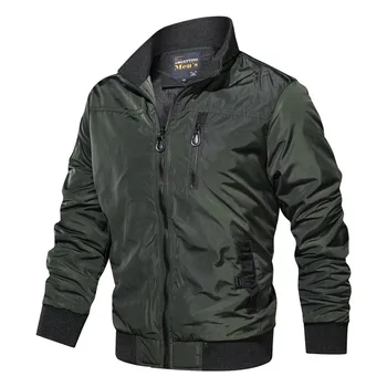 

Men's Autumn Winter Casual Outwear Pure Color Zipper Breathable Jacket Coat