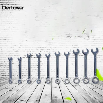 

10pcs metric / British Mini mirror throw open-end wrench box wrench set pocket wrench polishing solid and durable
