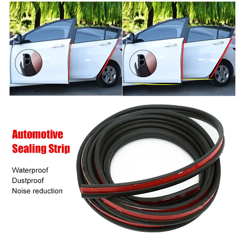 4 м авто уплотнительная полоса Пылезащитная уплотнительная лента для автомобиля прочная клейкая лента Черная уплотнительная полоса