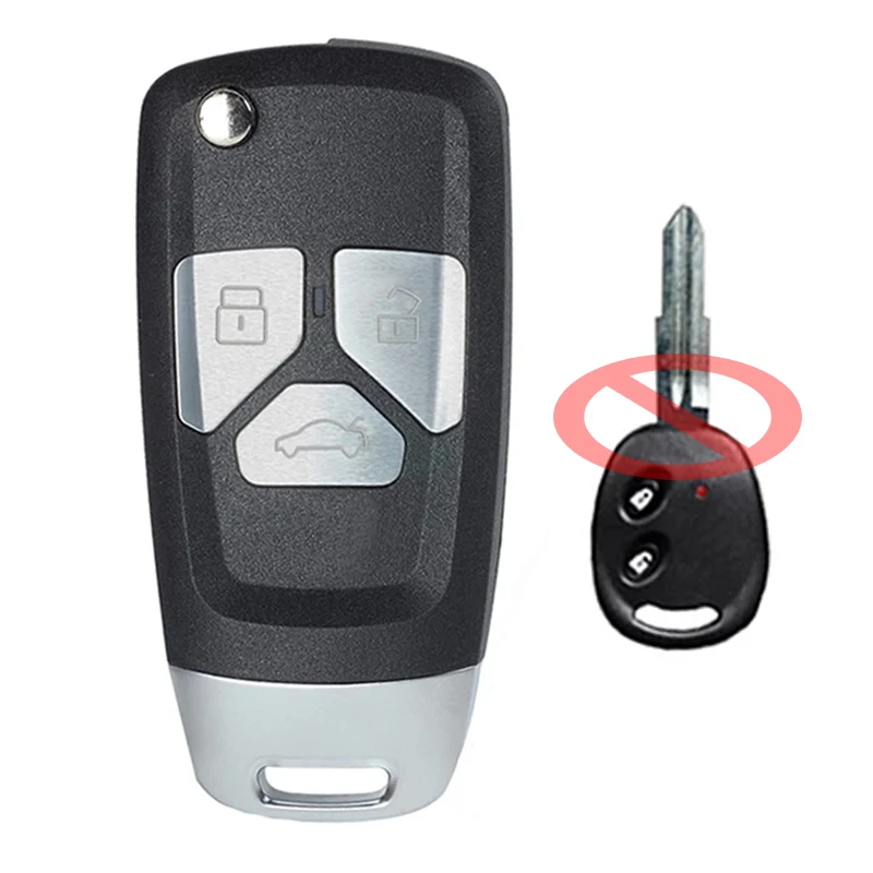 

Keyecu GM94823316 RK970EUT 3 Buttons 433MHz ID46 Chip Upgraded Flip Remote Car Key Fob for Chevrolet New Spark