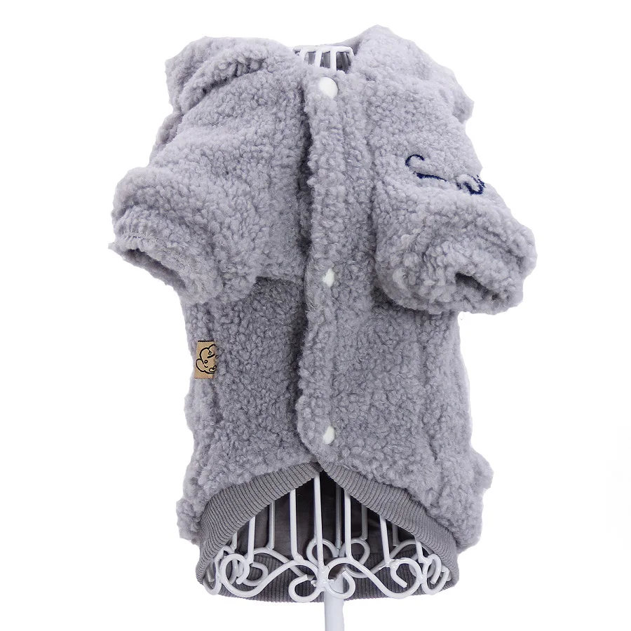 Winter Dog Clothes Hoodies Pet Puppy Dog Coat Autumn Pink Cotton Thick Clothes For Small Medium Dog Clothing