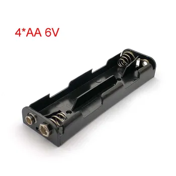 

Long Strip Type 4 X AA Battery Case Holder 6V Back To Back Battery Storage Box 9V Button Battery Box