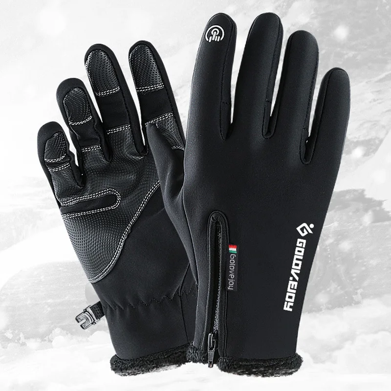 

Windproof Winter Gloves Touchscreen Unisex Waterproof Cycling Fluff Warm Gloves Cold Anti Slip women gloves handschoenen XXL