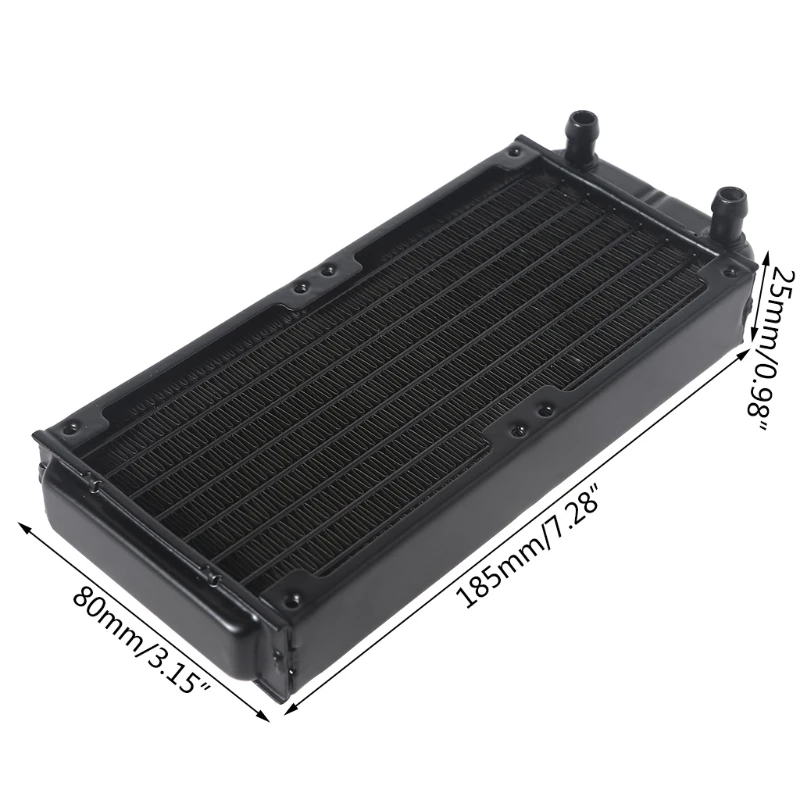Multi-Port G1/4 Thread Aluminum Radiator 80mm For Computer Water Cooling System computer radiator