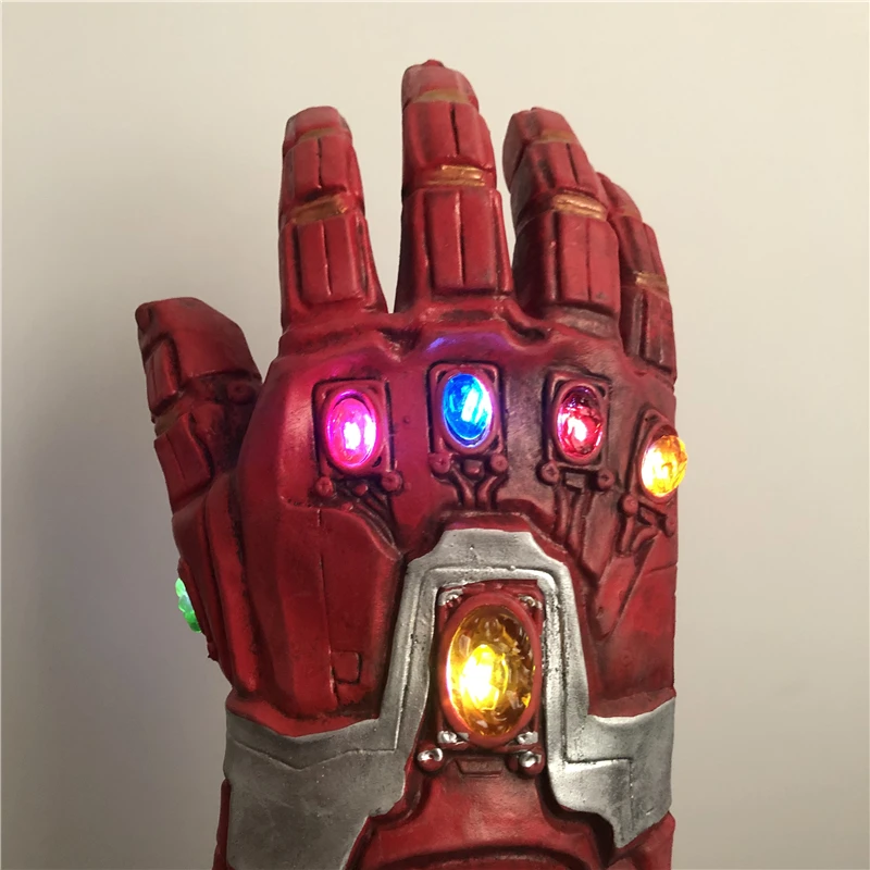 1: 1 Took Light Thanos Gauntlet Gloves Cosplay Halloween Props Costume War Endgame 4 Quantum