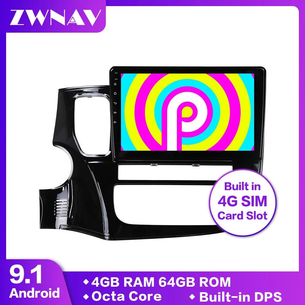

Android 9.0 Car multimedia Player GPS Navigation head unit for Mitsubishi Outlander 2015+ Autorad car dvd player 4+32 wifi Radio