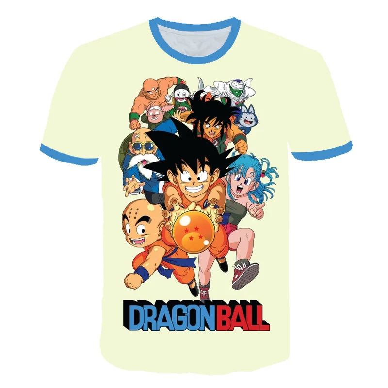 Новинка; летняя одежда для мальчиков и девочек Забавные Dragon Ball Z футболки Goku детей сайан вежета для детей для маленьких мальчиков детское Harajuku верхняя одежда