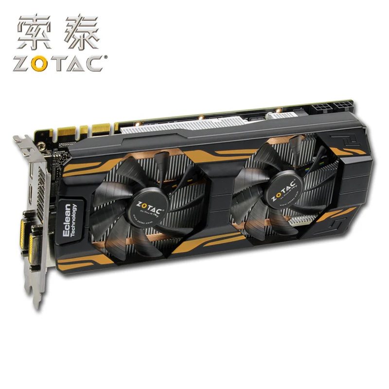 Оригинальная видеокарта ZOTAC GeForce GTX760 2GBD5 Thunderbolt HB 256Bit GDDR5 графические карты для nVIDIA