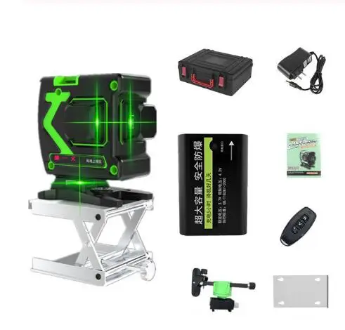 

New Green Laser Level 12 Lines 3D Level Self-Leveling 360 Horizontal And Vertical Cross Super Powerful Green Laser Level