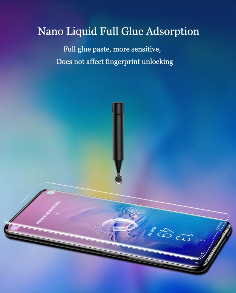Защита экрана для samsung Galaxy Note 10 Pro 8 9 s10 S8 S9 Plus S10 5G UV nano жидкая пленка из закаленного стекла