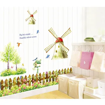 

Large Area Wall Sticker Sofa Living Room Skirting Line A907