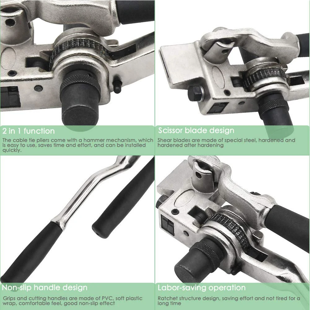 

Manual 2 In 1 Banding Tool Shear Labor Saving Ratchet Practical Strapping Tensioner Stainless Steel Tightener Heavy Duty Durable