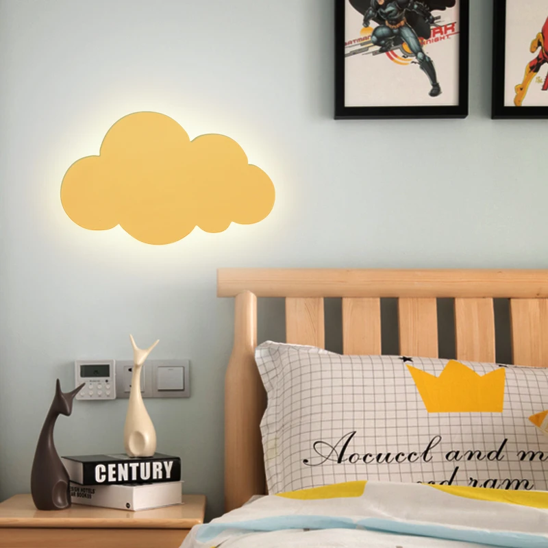 Светодиодный настенный светильник в виде облаков для спальни, детской комнаты, детский настенный светильник, боковой светильник, настенный светильник в стиле АР-деко