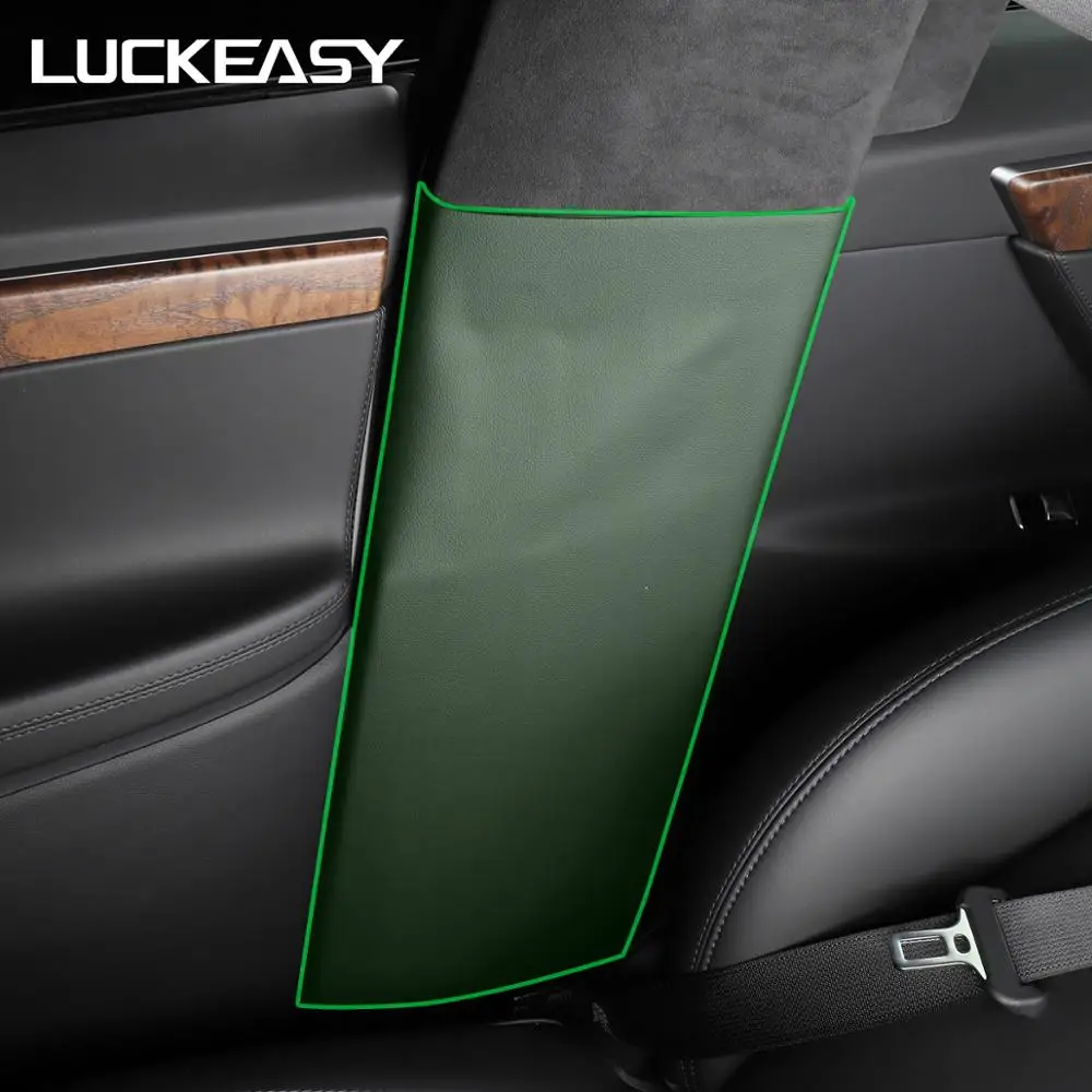 LUCKEASY для Tesla модель X- hide b-столб Внутренняя дверь анти Kick Pad защита боковой край пленка протектор наклейки