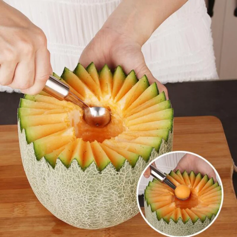 Fruit Knife Corer Carving Knife Set Stainless Steel Watermelon Digging Spoon Potato Peeler Ice Cream Scoop Sets Kitchen Gadget