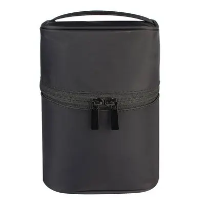 Black UOSC сумка для макияжа женские сумки мужские большие водонепроницаемые нейлоновые дорожные косметичка Органайзер чехол необходимое снятие макияжа туалетный мешок - Цвет: Black