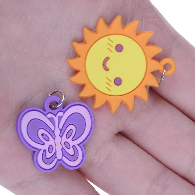 30Pcs Soft glue DIY Cartoon Colorful Animal Flower Beads Pendants Colorful Loom Rubber Band Bracelet Jewelry Making Beads Toy 6