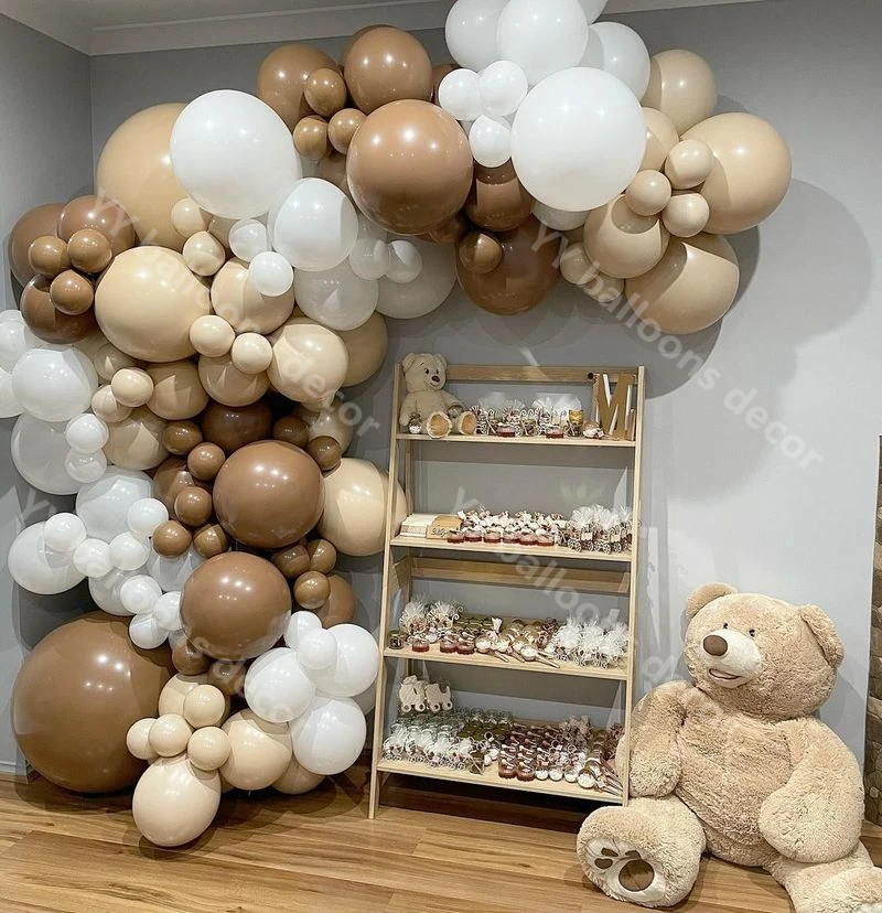 Baloes Para Cha De Bebe Guirlanda De Mamae Marrom Para Ser Balao Depois De 5 18 Polegadas Feliz Aniversario Damasco Duplo Decoracao De Ano Novo Baloes E Acessorios Aliexpress