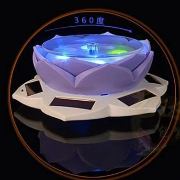

Turntable Display Solar Energy Rotating Display Lotus Jewelry Show Base