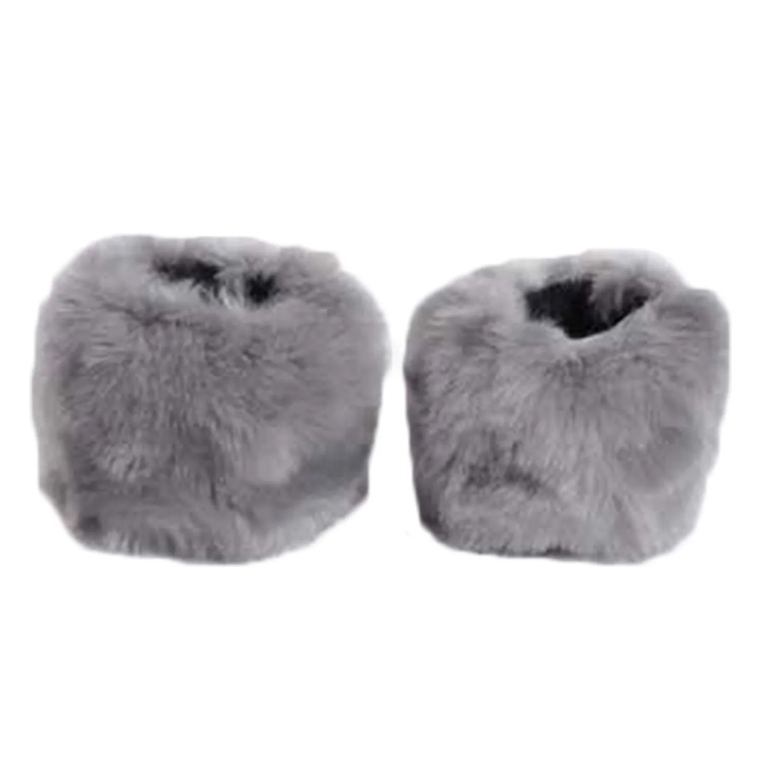 Grey Behogar, 1 пара, утолщенные женские зимние теплые перчатки на запястье, уютные, из искусственного кроличьего меха, Короткие манжеты на запястье для одежды, рукава для украшения - Цвет: Grey