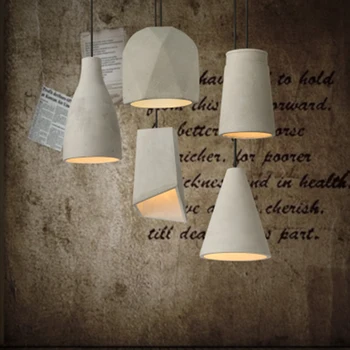 

Sale Loft Simple Creative Cement Light Pendant Modern LED Hanging Lamps Living Room Restaurant Coffee Decor Lighting Luminaire