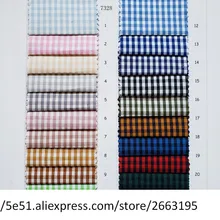 Хлопковая пряжа окрашенная в клетку рубашка ткань 40 досуг одежда подкладка