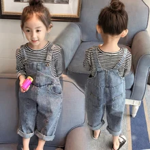 Весенне-осенний джинсовый комбинезон для маленьких девочек; штаны; Детский комбинезон; одежда для маленьких детей; джинсовый комбинезон для девочек; джинсовый комбинезон; костюм