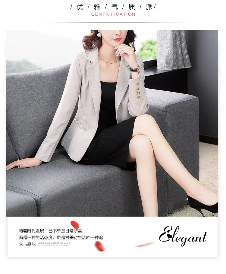 Professional Small Suit Women's Autumn New Style Plaid Suit Workwear Formal Wear Interview Work Clothes One-Button Coat Wom
