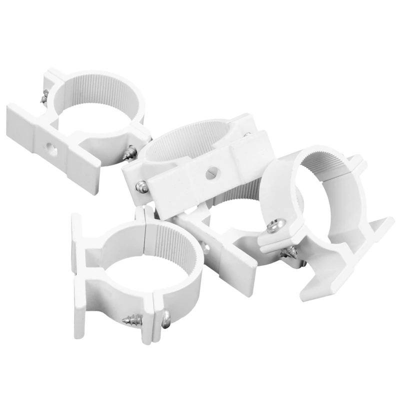 

32mm Dia Wall Mounted Aluminium Pipe Clip Clamp Fastener 5pcs