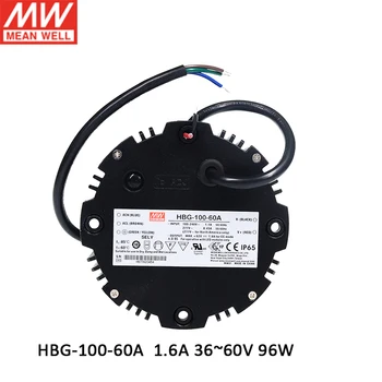 

MEAN WELL HBG-100-60A 96W 1.6A 36~60V Constant Current LED Driver Circular LED bay/Stage/spot lighting Power Supply Adjustable