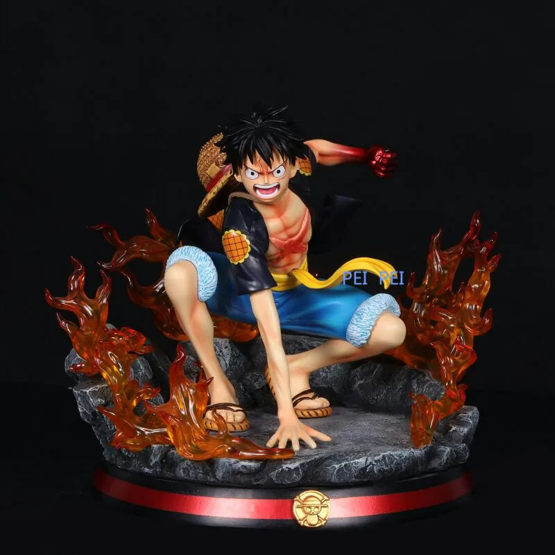 Аниме статуя Обезьяна D. Luffy соломенная шляпа Пираты GK gear второй Луффи полная длина портрет резиновая фигурка героя игрушечная коробка Q1010