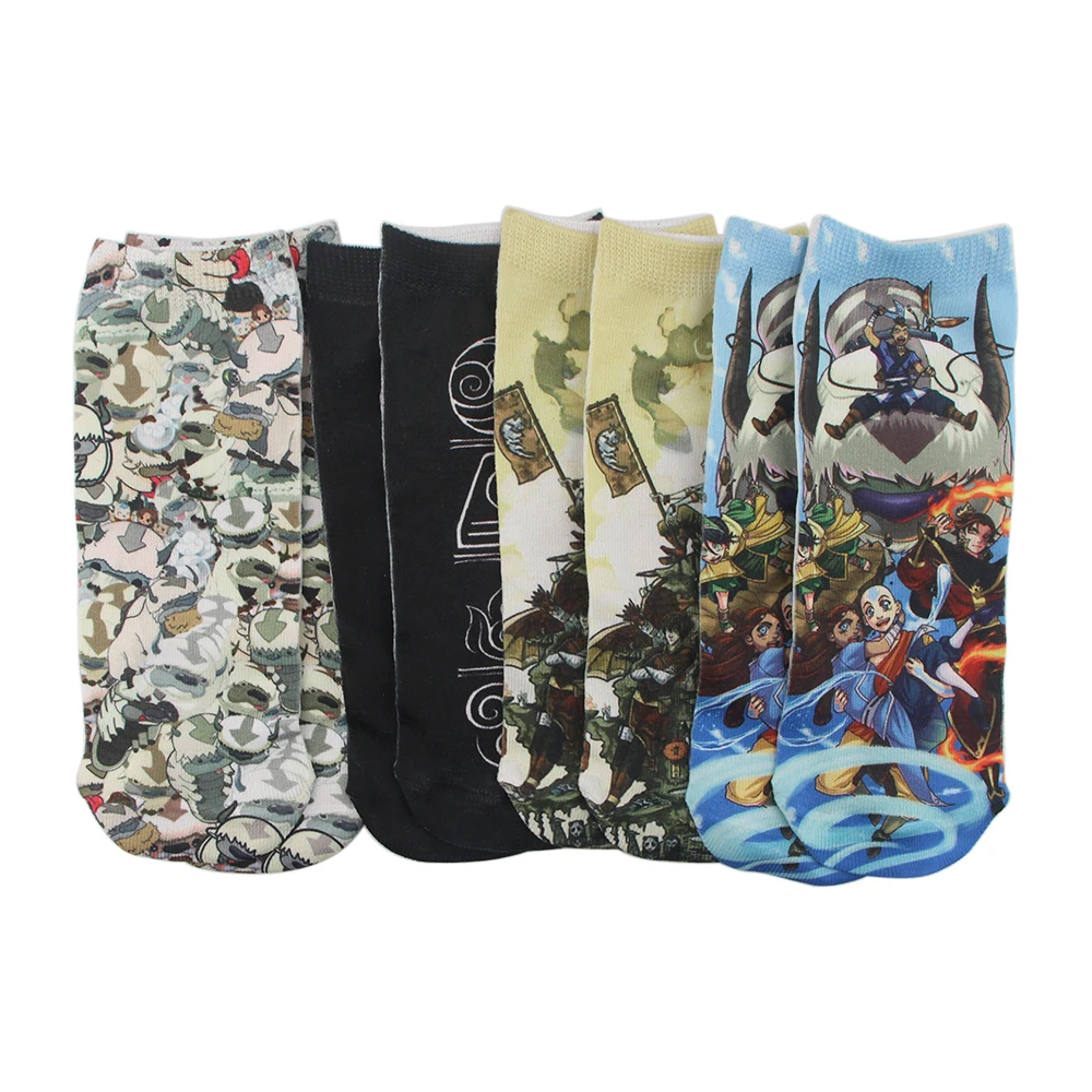 

SP834 1 Pair Magic Story Cartoon Anime Printed Short Socks Spring Low Ankle Socks Unisex Funny Happy Socks