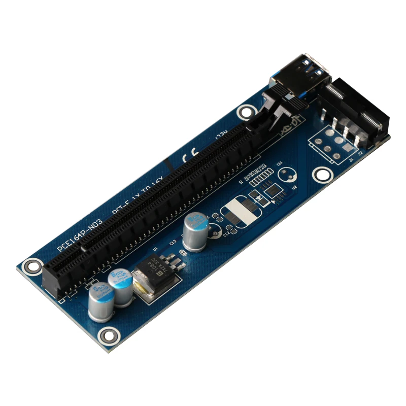 PCI E Express 1X к 16X Riser Card 60 см USB 3 0 удлинитель Кабель SATA 15 Pin 4Pin блок питания для Биткойн