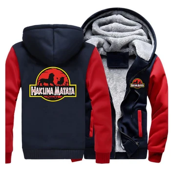 

Funny The Lion King Anime Thicken Jacket Hoodies Men Hakuna Matata Hoodie Casual Fleece Sportswear Hip Hop Plus Size Streetwear