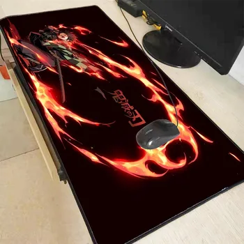 

XGZ Anime Demon Slayer Kimetsu no Yaiba Large Gaming Mouse Pad Keyboard Pad Desk Mat For Laptop Computer Gamer Mousepad XXL