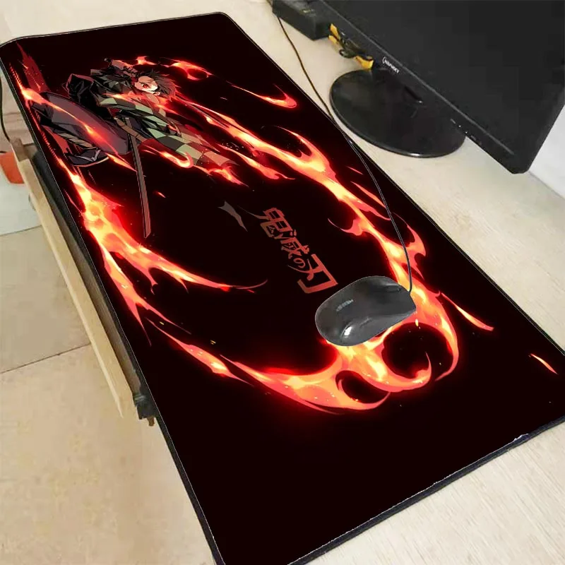 Большой игровой коврик для мыши XGZ аниме Demon Slayer Kimetsu no Yaiba клавиатуры Настольный