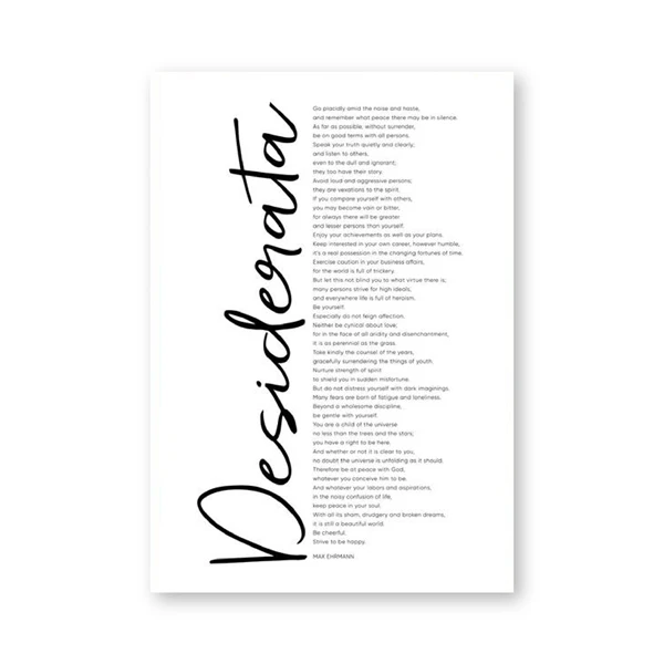 PH6232 Desiderata печатает Макс Ehrmann стихотворение большая картина Декор домашний Настенный декор великолепное предложение художественная живопись - Цвет: PH6232